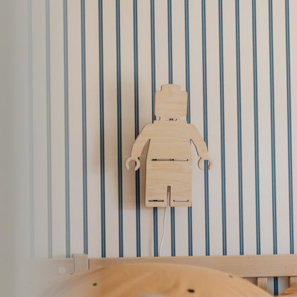 Houten wandlamp kinderkamer | Poppetje - blank - toddie.nl ®