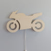 Applique murale en bois chambre d'enfant | Moto - naturel