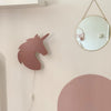 Applique murale en bois chambre d'enfant | Licorne - terre rose