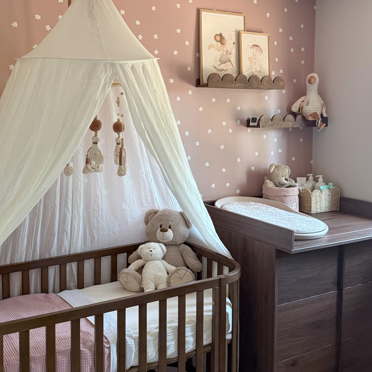 Étagère Bubble Montessori pour chambre d'enfant | 1 tablette - teintée Wengé