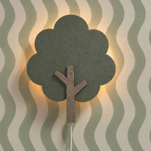 Applique murale enfant en feutre | Arbre – vert sauge