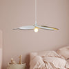 Houten hanglamp kinderkamer | Bloem - blank - toddie.nl ®