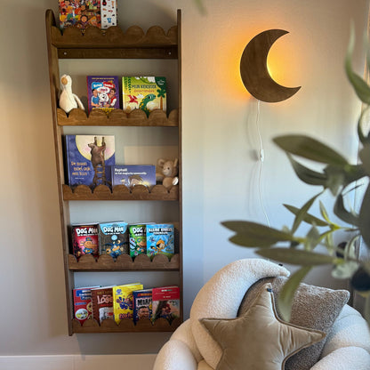 Bubble Montessori boekenrek kinderkamer | 5 planken - wengé - toddie.nl ®