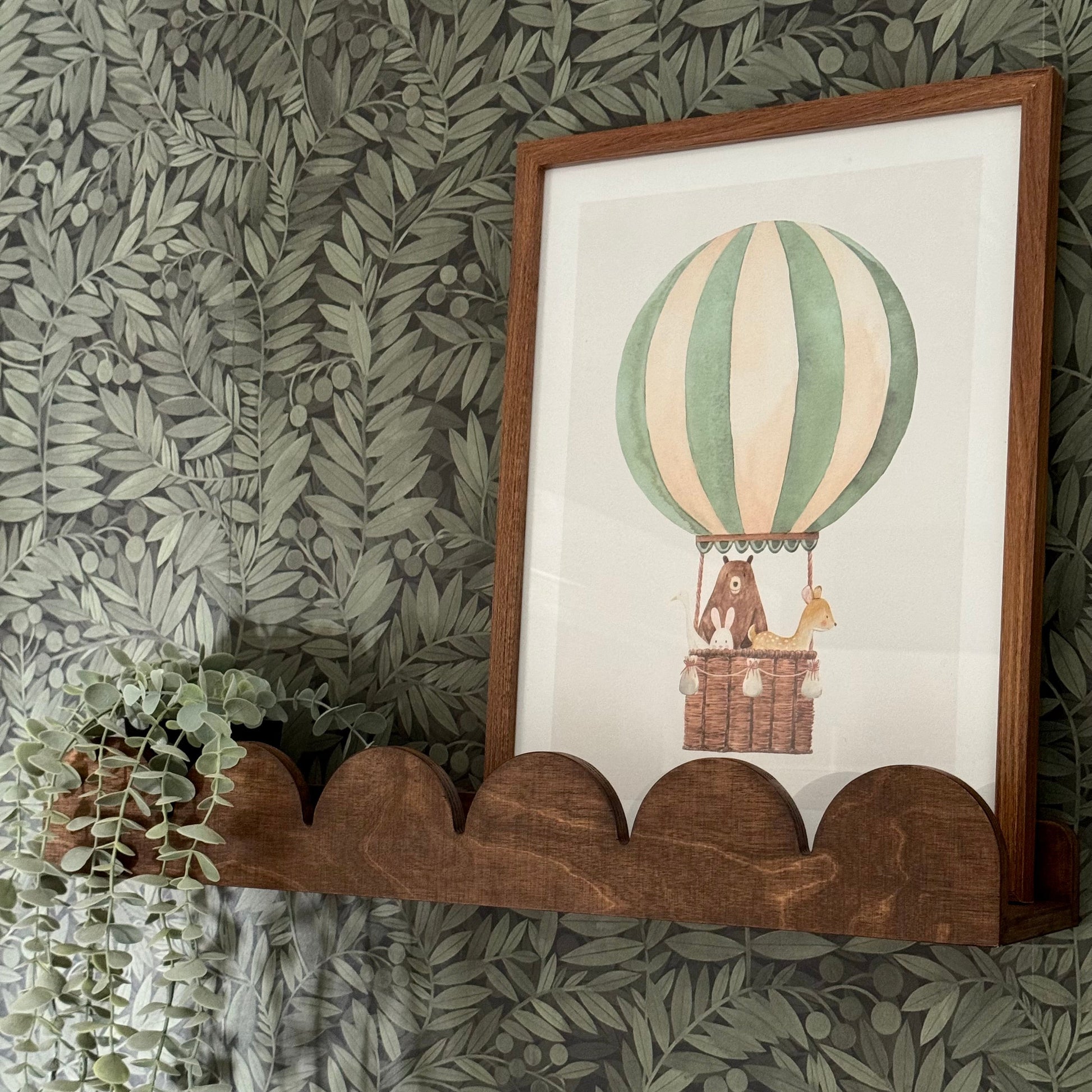 Bubble Montessori boekenrek kinderkamer | 1 plank - wengé gebeitst - toddie.nl ®