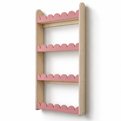 Étagère Bubble Montessori pour chambre d'enfant | 4 étagères – feutre vieux rose