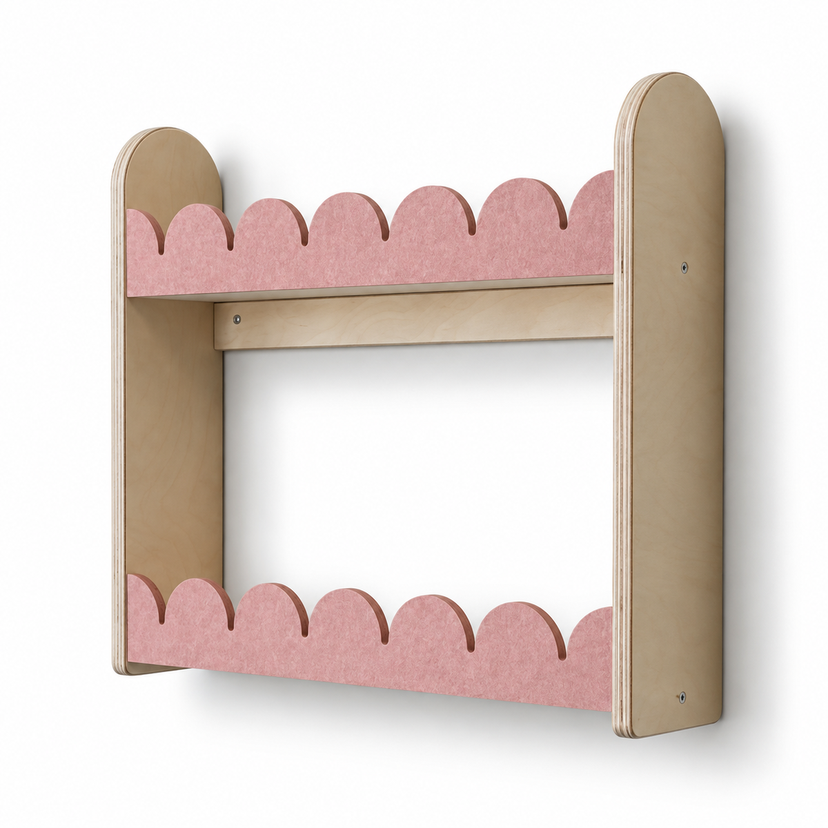 Étagère Bubble Montessori pour chambre d'enfant | 2 étagères – feutre vieux rose