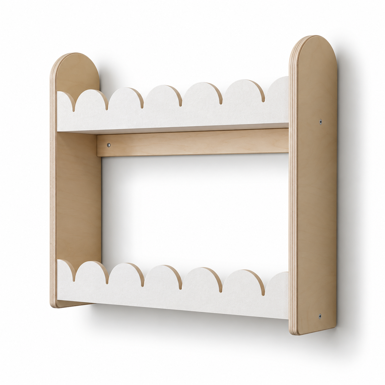 Étagère Bubble Montessori pour chambre d'enfant | 2 étagères – feutre blanc