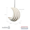 Lampe suspendue en bois chambre d'enfant | Lune - naturel