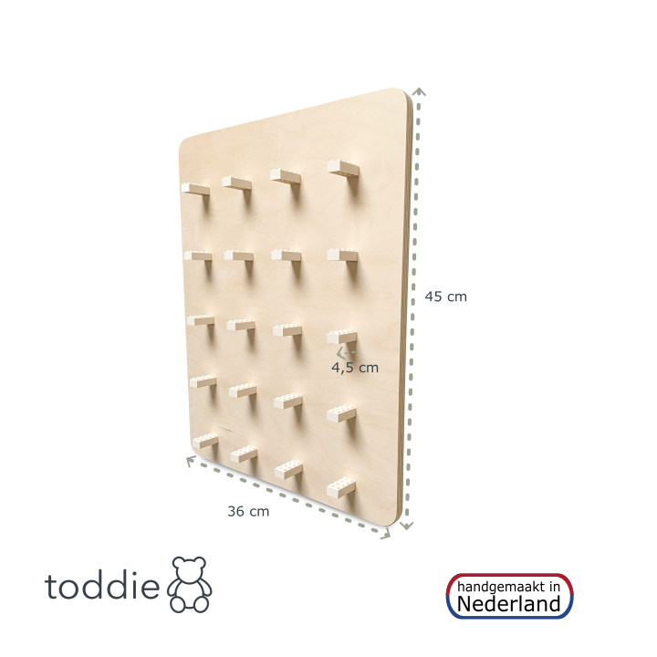 Tableau mural en bois chambre d'enfant | Tableau Lego - naturel - toddie.fr