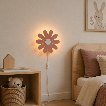 Applique murale en feutre pour chambre d'enfant | Madelief - rose