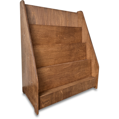 Moodie montessori boekenkast kinderkamer | 4 treden - wengé (walnut) - toddie.nl ®