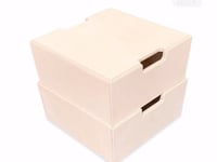 Montessori coffres de rangement pour chambre d'enfant | Coffres en bois empilables pouvant servir de marchepied - naturel