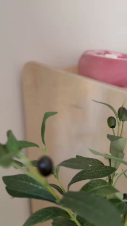 Jollie Montessori armoire à jouets avec portes coulissantes | Bibliothèque à 3 étagères - naturel