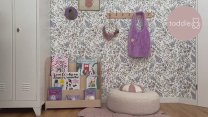 Bibliothèque Round Montessori pour chambre d'enfant | 3 étagères - naturel
