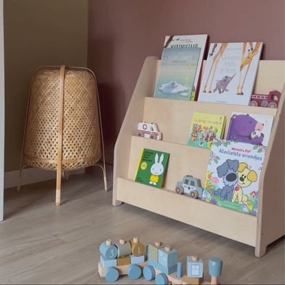 Bibliothèque Moodie Montessori pour chambre d'enfant | 3 étagères - blanc