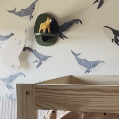 Applique murale en bois pour chambre d'enfant | Fusée - naturel