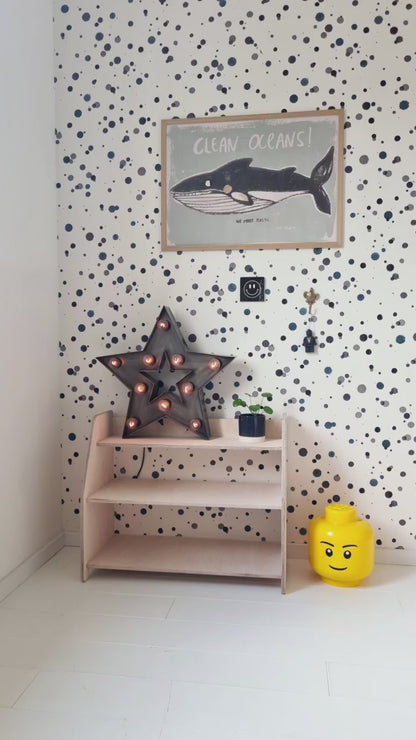 Meuble de jeu Moodie Montessori | Meuble de rangement pour enfants à 3 étagères - naturel