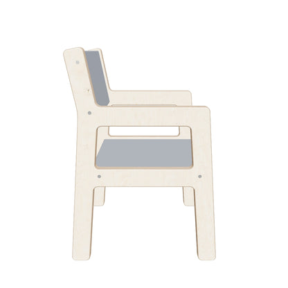 Petite chaise en bois Skinnie pour enfants de 1 à 4 ans - denim drift