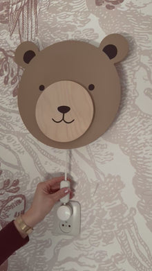 Applique murale en bois pour chambre d'enfant | Teddy - spiced honey