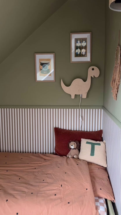 Applique murale en bois pour chambre d'enfant | Dino - blanc