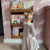 Bubble Montessori boekenrek kinderkamer | 3 planken - Wengé - toddie.nl ®