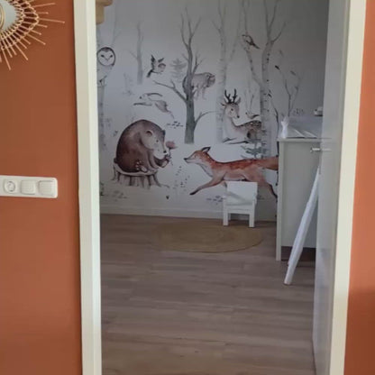 Applique murale en bois pour chambre d'enfant | Renard - naturel