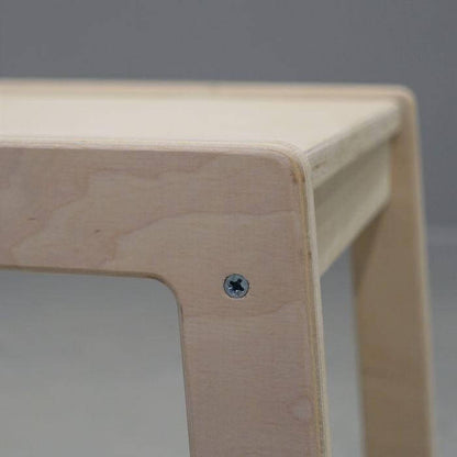 Houten kindermeubelsetje 1-3 jaar | Blank | Tafeltje + 2 stoeltjes - toddie.nl