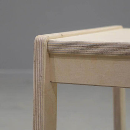 Houten kindermeubelsetje 1-3 jaar | Blank | Tafeltje + 2 stoeltjes - toddie.nl