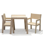 Set de meubles enfants en bois 1-4 ans | Table + 2 chaises - naturel