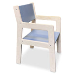 Chaise enfant en bois 4-7 ans | Chaise enfant d'âge préscolaire - denim drift