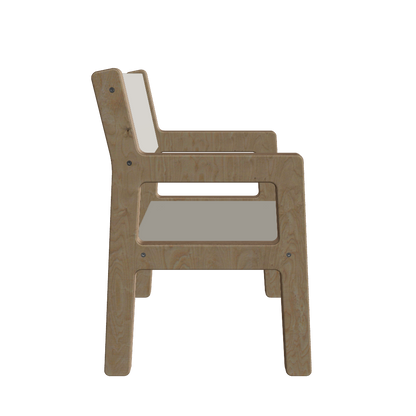 Chaise haute en bois Skinnie pour enfants de 1 à 4 ans - blanche