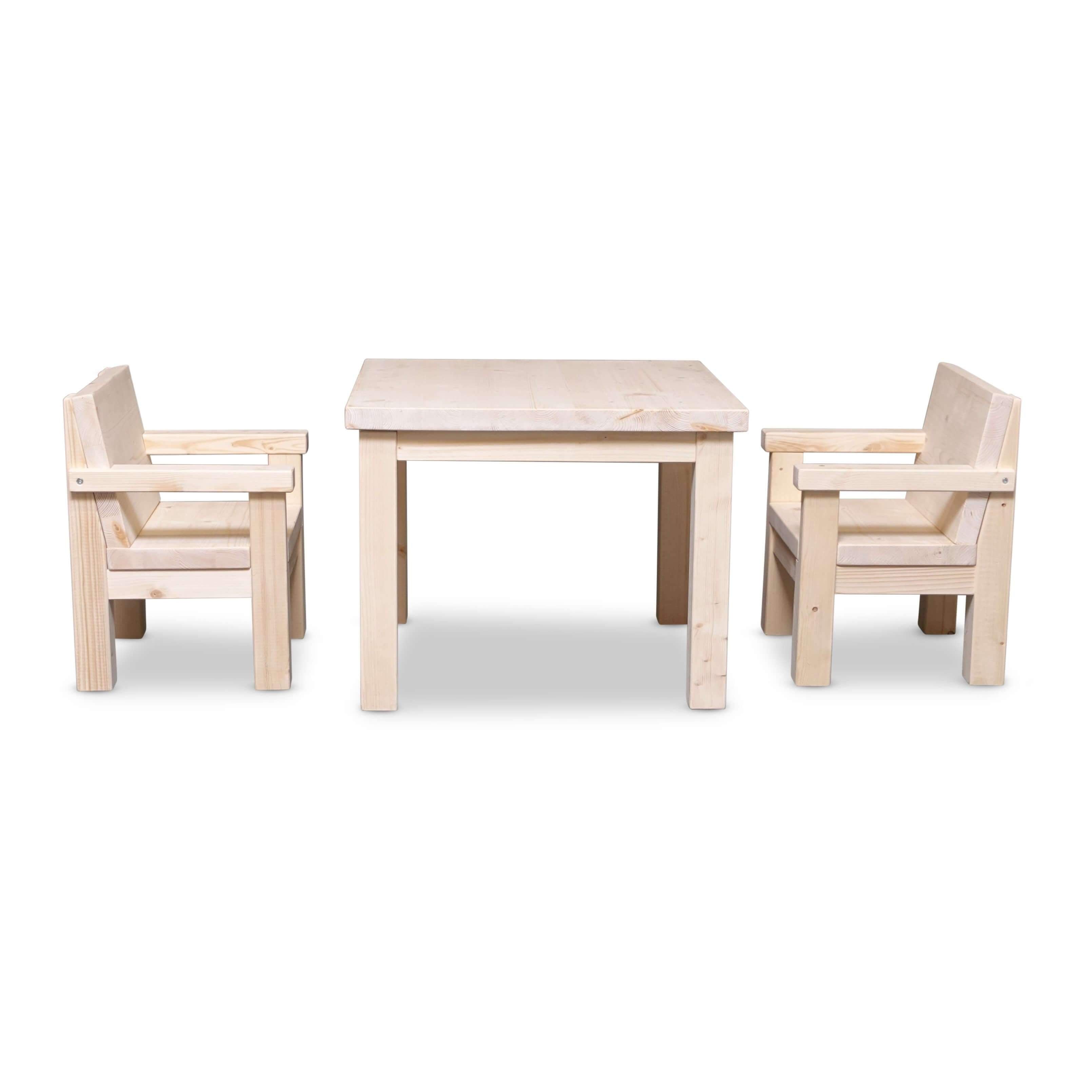 Set de meubles enfants en bois 1 à 3 ans | Kiddo | table + 2 chaises - toddie.fr