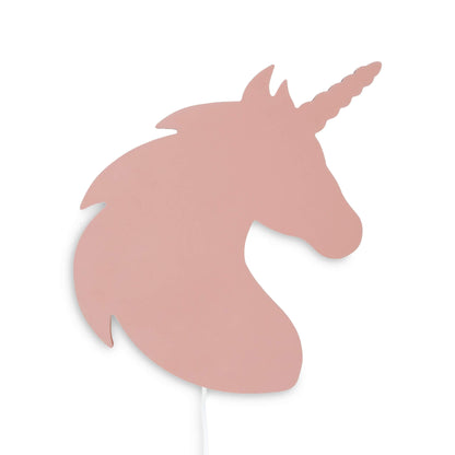 Houten wandlamp kinderkamer | Eenhoorn Terra roze - toddie.nl