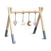 Houten babygym Denim drift, met naturel hangers , Tipi vorm massief hout - toddie.fr