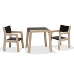 Set de meubles enfants en bois 1-4 ans | Table + 2 chaises - noir