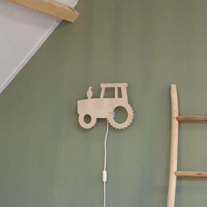 Applique murale en bois chambre d'enfant | Tracteur - toddie.fr