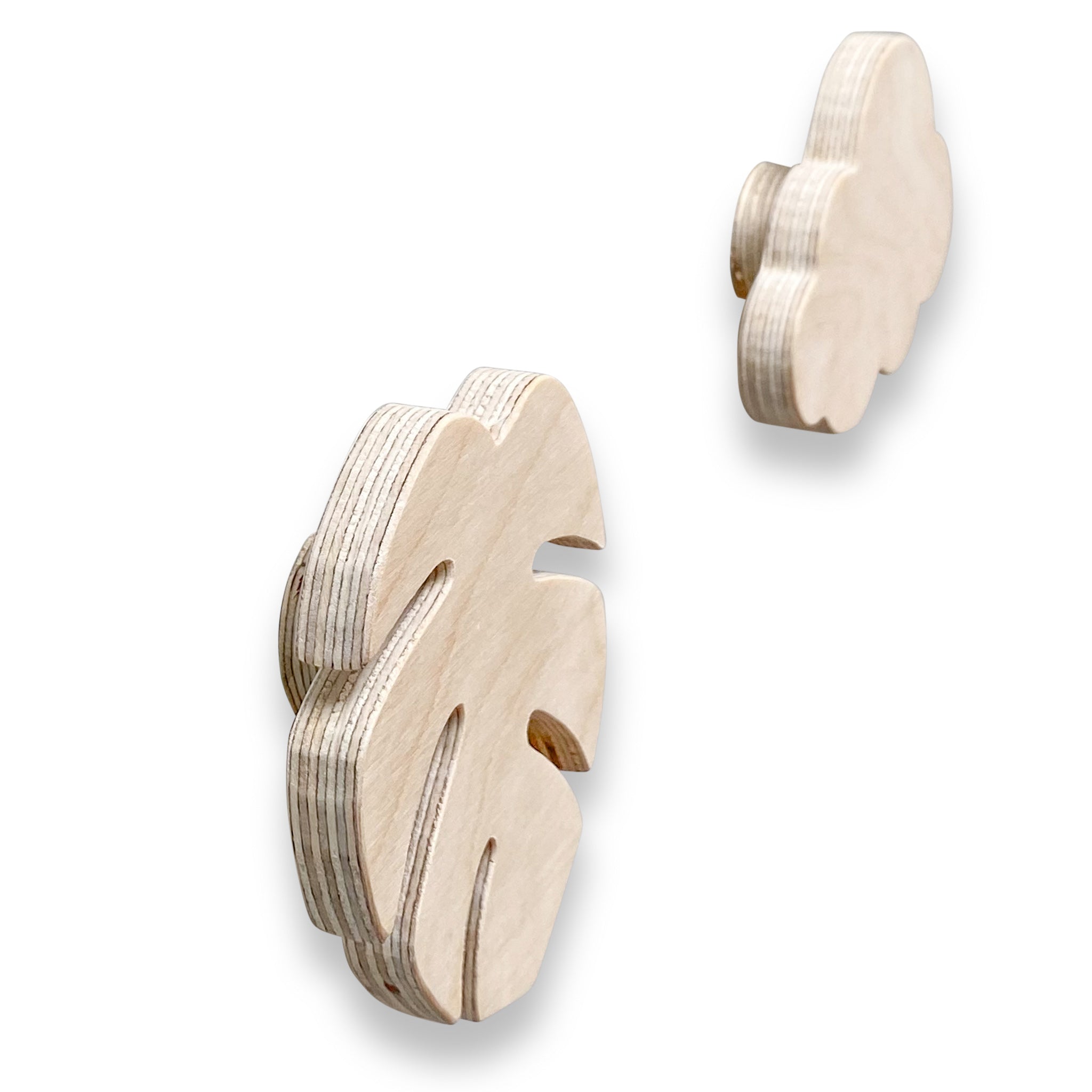 Blank houten set wandhaken kinderkamer | Jungle - toddie.fr