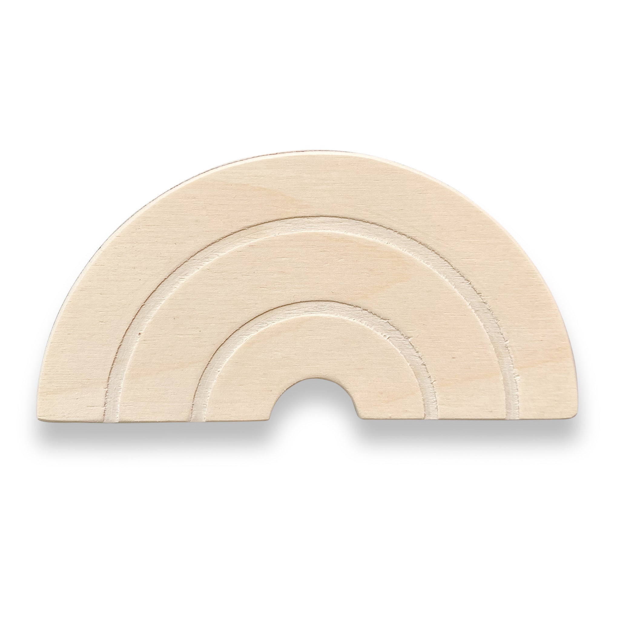Blank houten wandhaken kinderkamer | Regenboog en hart - toddie.fr