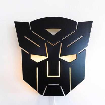 Houten wandlamp kinderkamer | Transformer - toddie.nl