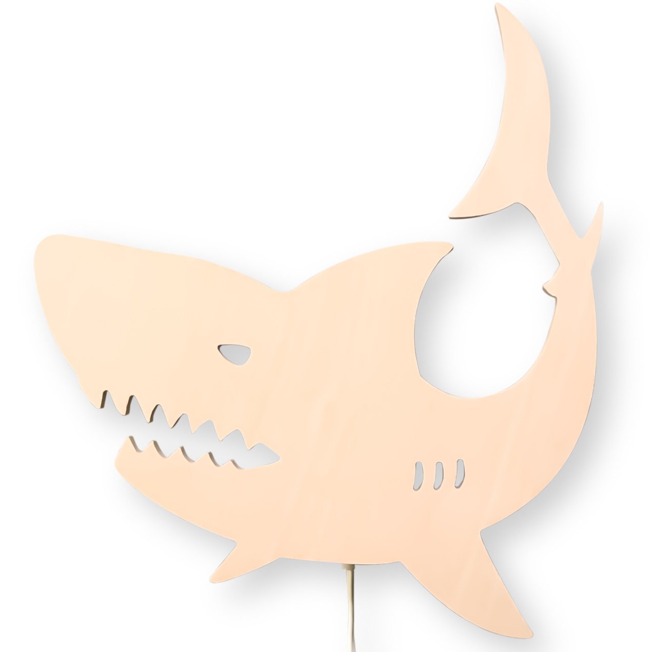 Applique murale en bois chambre enfants | Requin en stratifié - toddie.fr