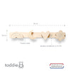 Blank houten kapstok kinderkamer | meisje - toddie.fr