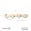 Blank houten kapstok kinderkamer | Naturel - toddie.fr