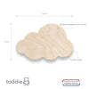 Blank houten wandhaak kinderkamer | maan en wolk - toddie.fr