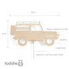 Applique murale en bois chambre d'enfant | Jeep 4x4 - toddie.fr