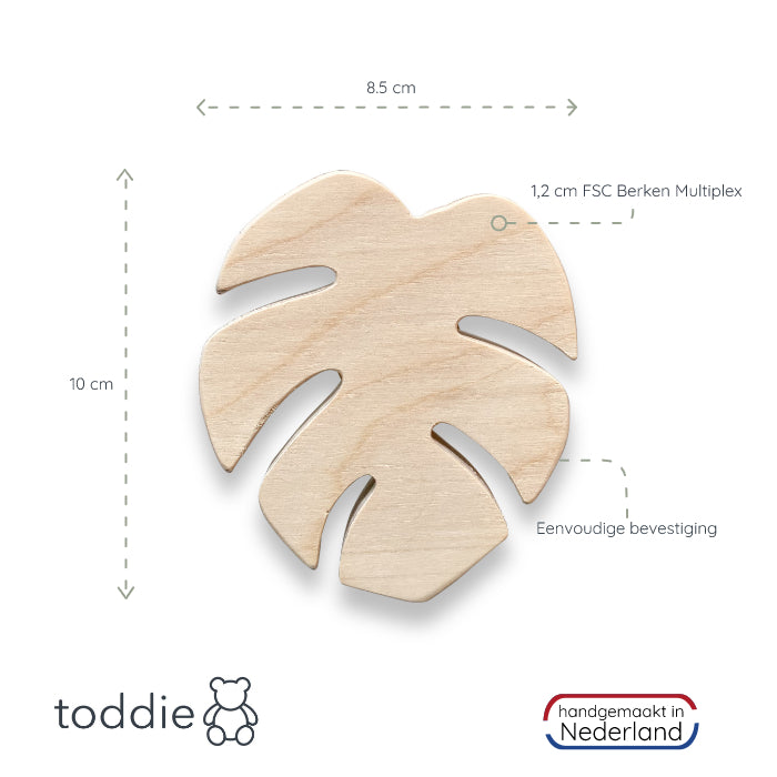 Blank houten set wandhaken kinderkamer | Jungle - toddie.fr