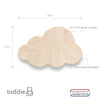 Blank houten wandhaken kinderkamer | Ster en wolk - toddie.fr