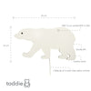 Applique murale en bois chambre d'enfant | Ours polaire - toddie.fr