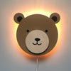 Houten wandlamp kinderkamer | teddy multiplex, spiced honey - toddie.fr