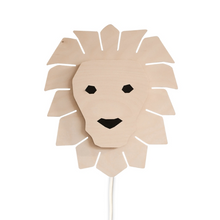 Houten wandlamp kinderkamer | Leeuw - toddie.nl