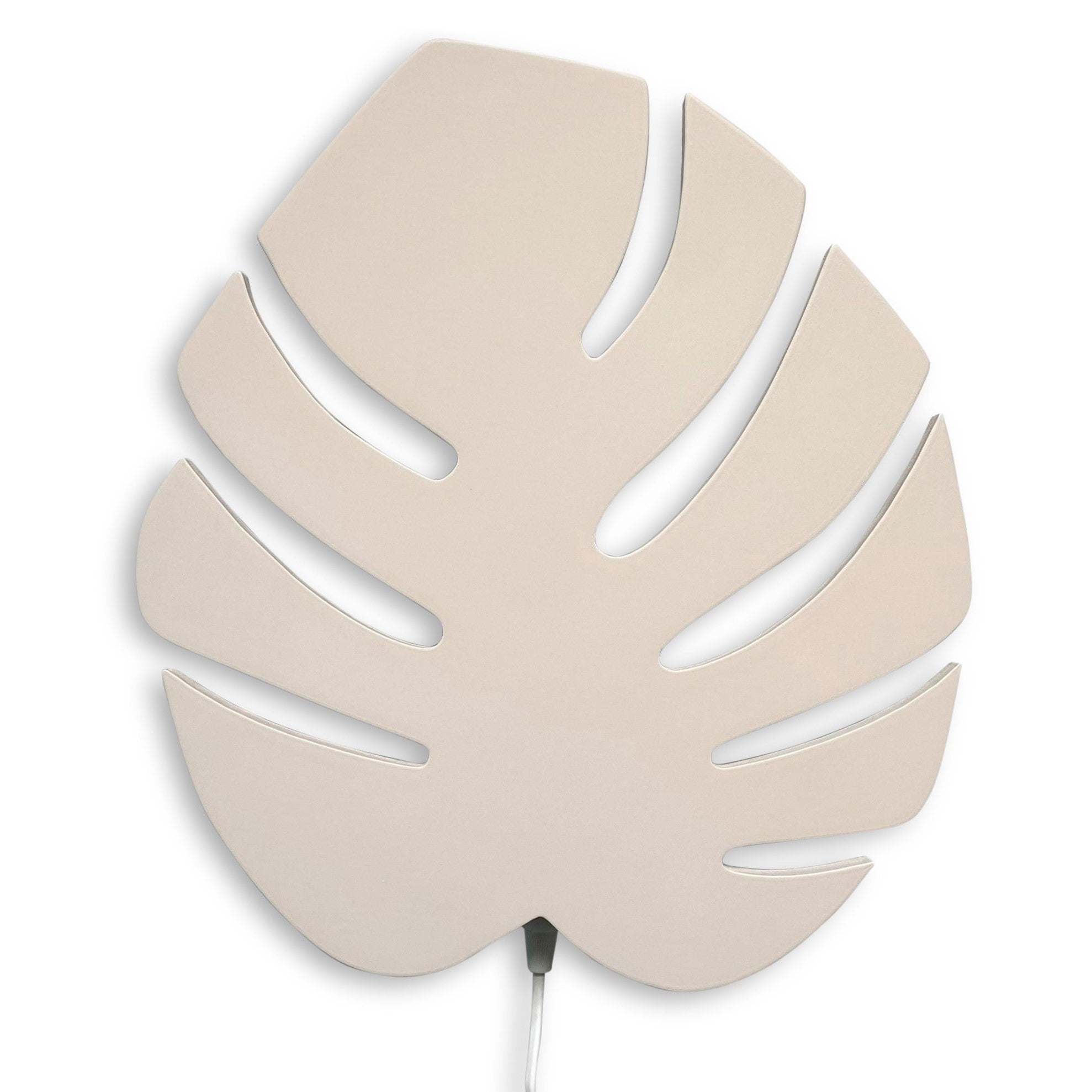 Houten wandlamp kinderkamer | Monstera blad beige - toddie.fr